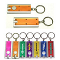 Slim Rectangular Flashlight with Swivel Key Chain (Translucent Orange)